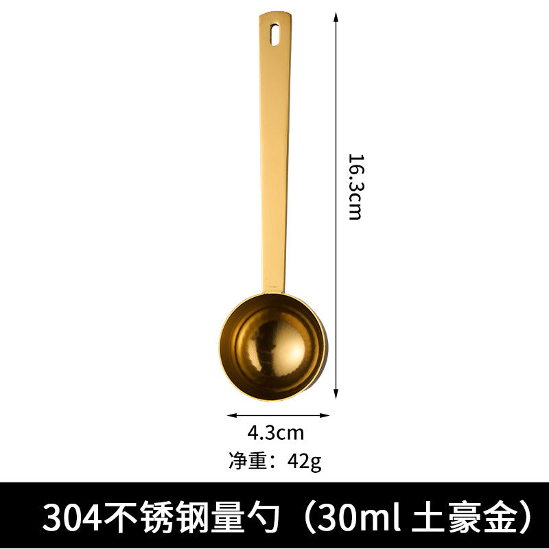 A 5ml-30ml measuring spoon 304 stainless steel fruit flour spoon Kitchen baking weighing spoon Coffee bean measuring spoon