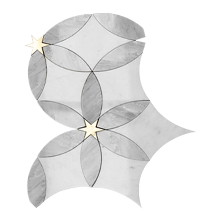 A natural marble shower room wall tiles