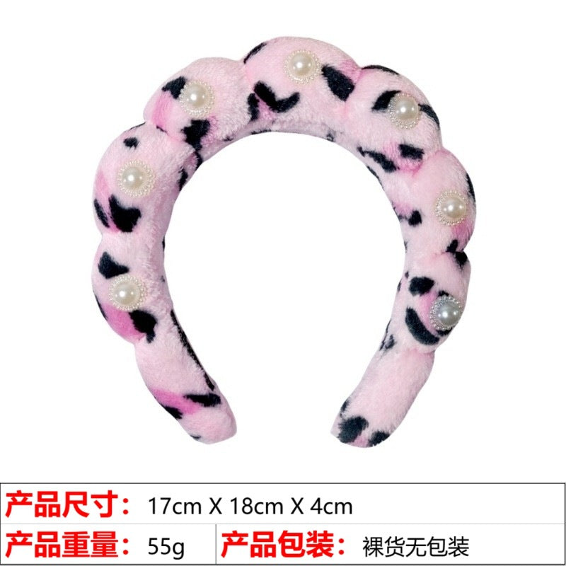 A high cranial top hair accessories women wash face bath clouds sponge headband makeup remover hair band headband