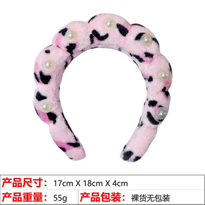 A high cranial top hair accessories women wash face bath clouds sponge headband makeup remover hair band headband