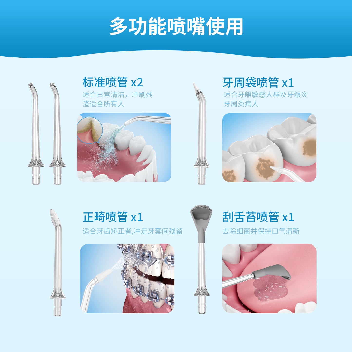 A Household electric tooth flusher portable 200ML-300ml large capacity orthodontic braces special USB water dental floss