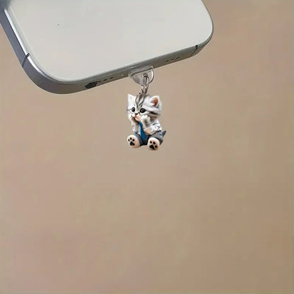 A Acrylic pendant dust plug is suitable for Apple mobile phone Lightning interface and Type-c oval interface