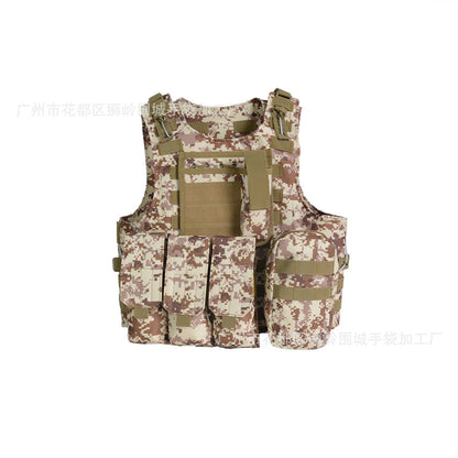 Amphibious tactical vest, python camouflage molle system, cycling sports outdoor tactical vest, real CS