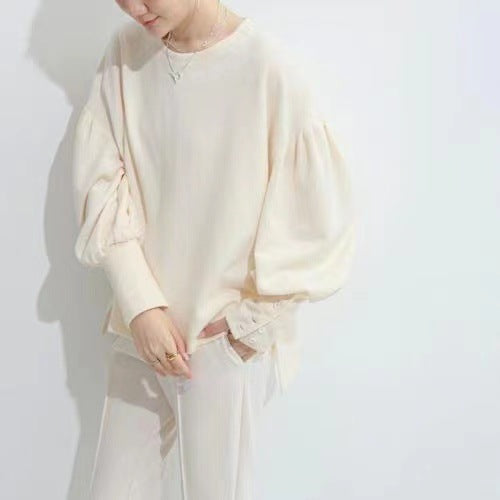 A casual top with long sleeves