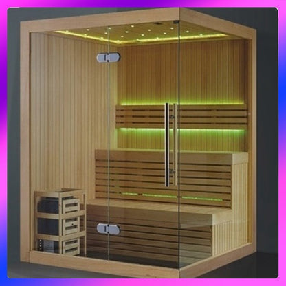A steam room family sauna