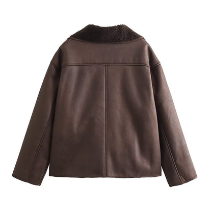 A women's leather jacket
