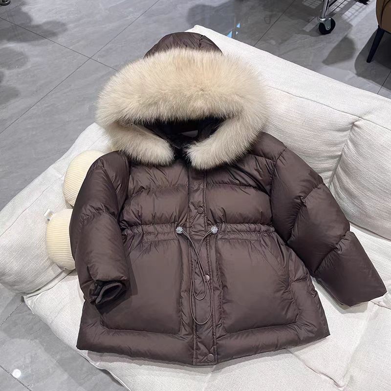 A new hooded medium and long boys and girls thickened jacket children's clothing