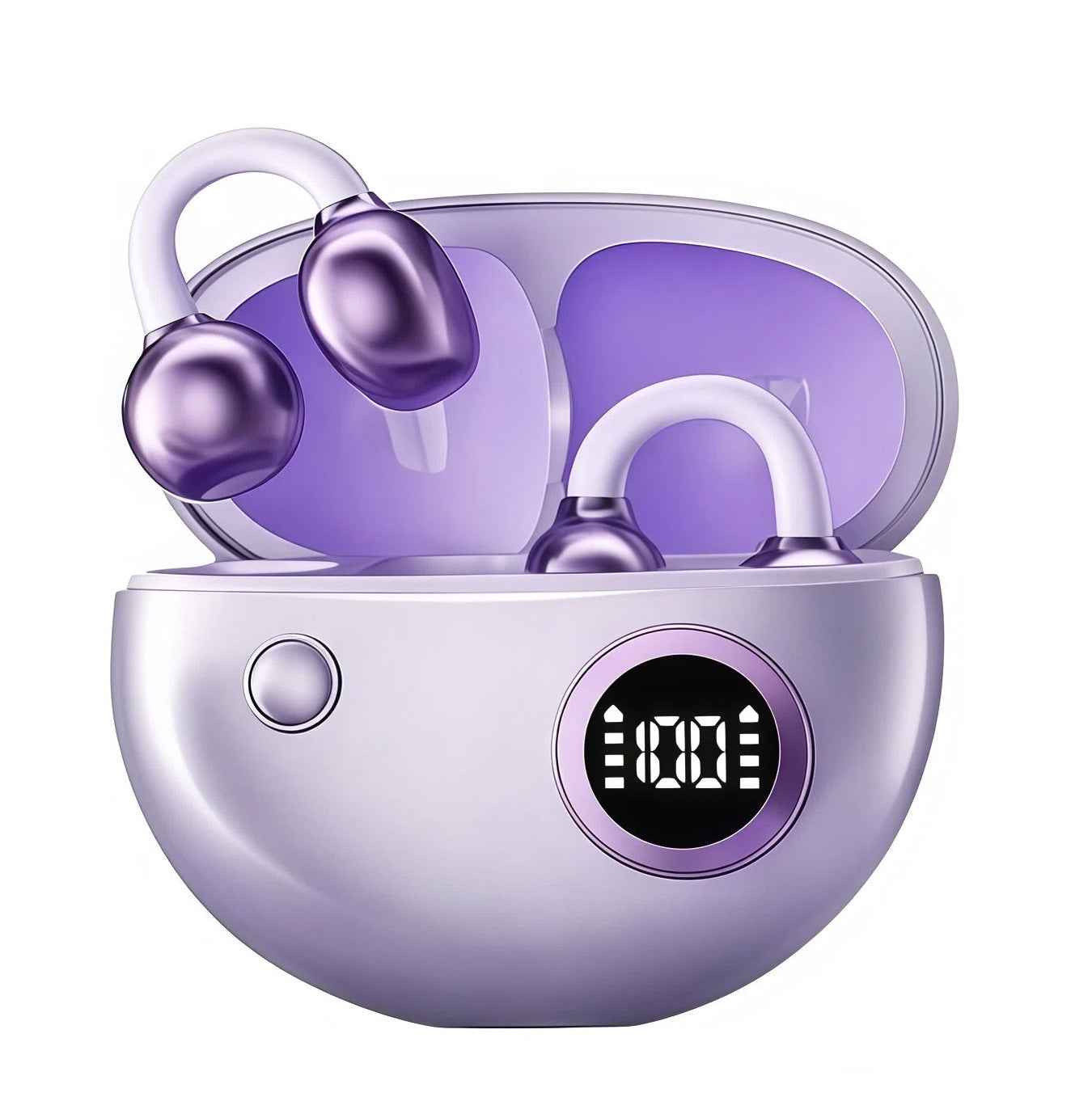 A wireless bluetooth headset clip ear type