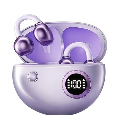 A wireless bluetooth headset clip ear type