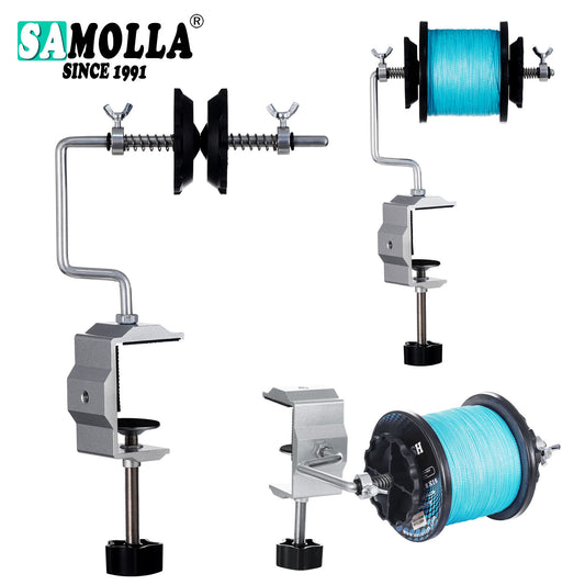 A Durable Sea Fishing Reel Winder – Aluminum Base with Extended Guide Rod