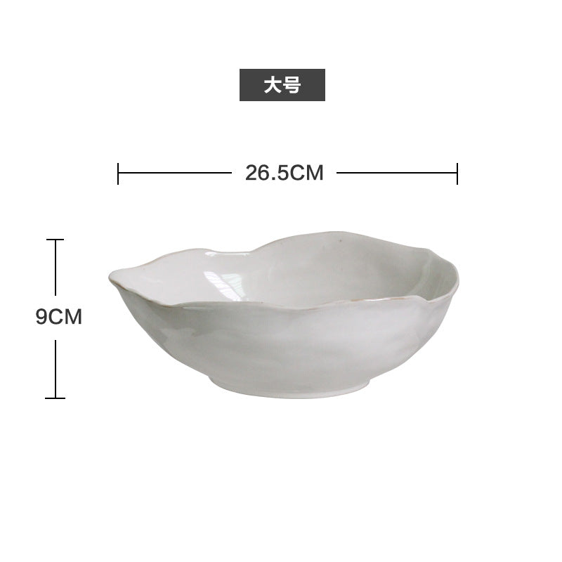 A Creative Personality Ceramic Plate Nordic Tableware Hotel Western Food Plate Steak Pasta Plate Salad Bowl