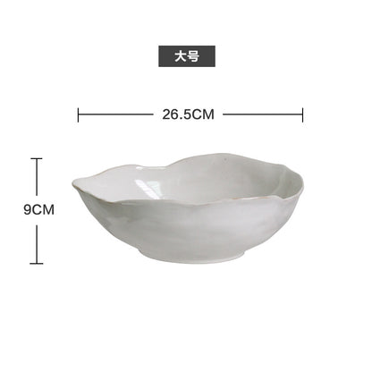 A Creative Personality Ceramic Plate Nordic Tableware Hotel Western Food Plate Steak Pasta Plate Salad Bowl