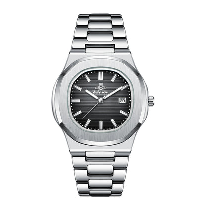 A PINTIME men's watch delivery ultra-thin quartz watch men's business steel belt calendar waterproof watch men's watch - Mixbatch