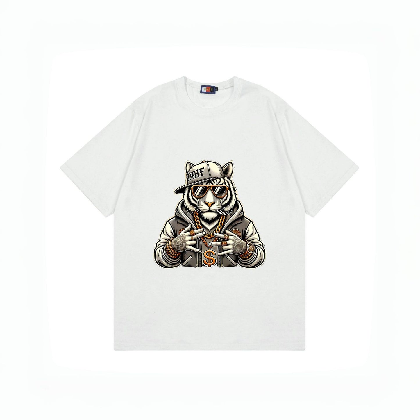 A T-shirt imitation cotton comfortable European size globally available black hip-hop design - Mixbatch