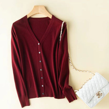 A knitted cardigan jacket