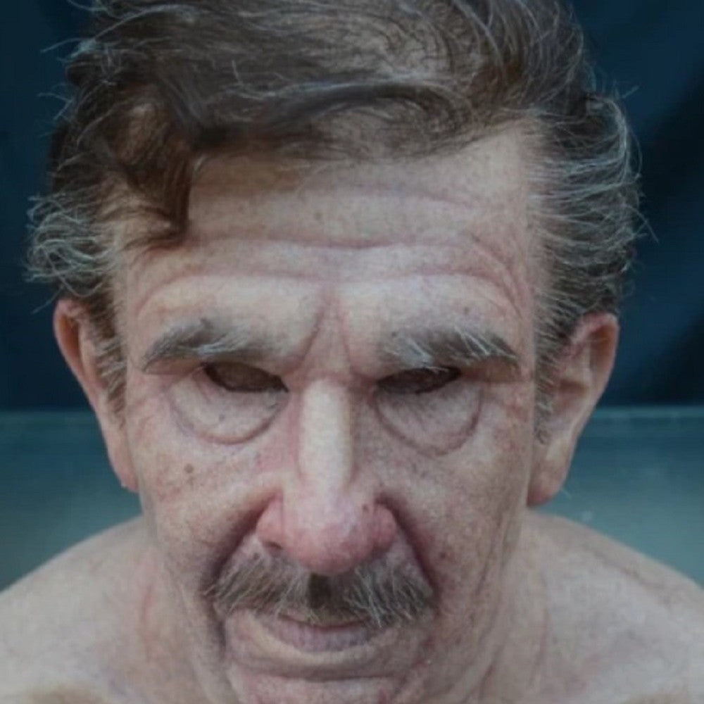 A Breaking Bad old white mask bald old man latex hood Halloween Cosplay funny props