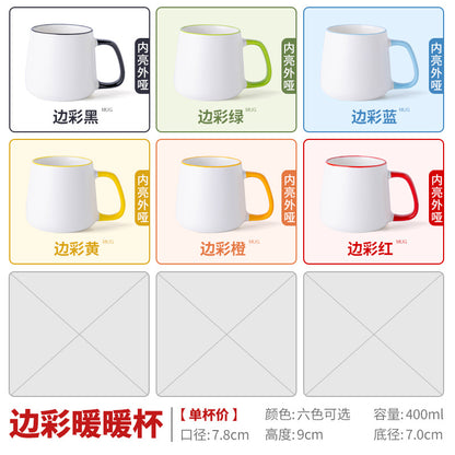 A ceramic mug printing photo to picture custom LOGO heat transfer process milk cup water cup gift cup custom