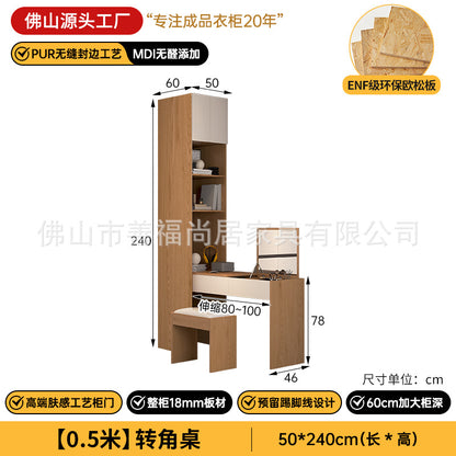 A The solid wood wardrobe with OSB board ENF grade melamine paint finish