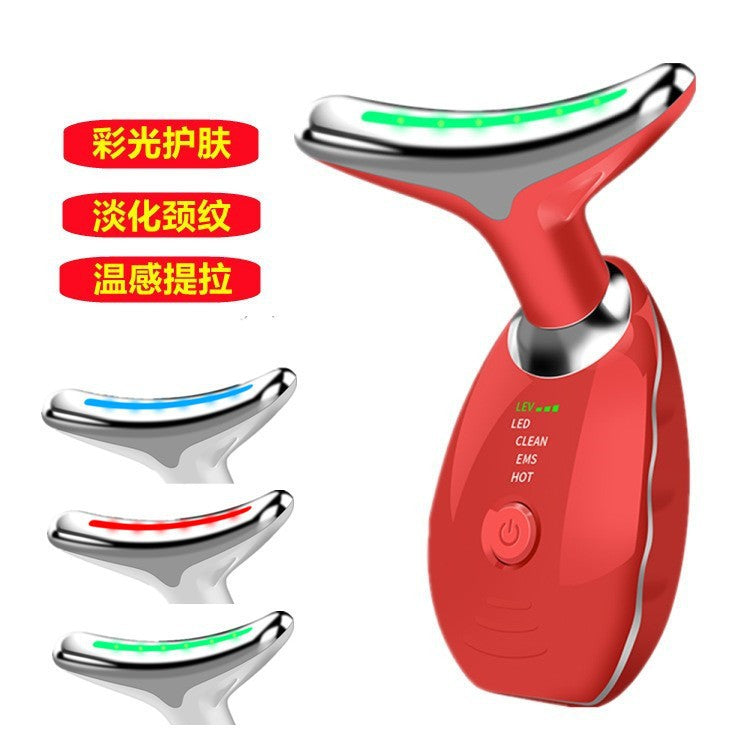 A Neck beauty instrument, massager, beauty lifting and firming instrument, neck care, fade neck lines, hot compress, sonic vibration