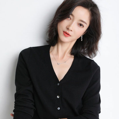 A knitted cardigan jacket