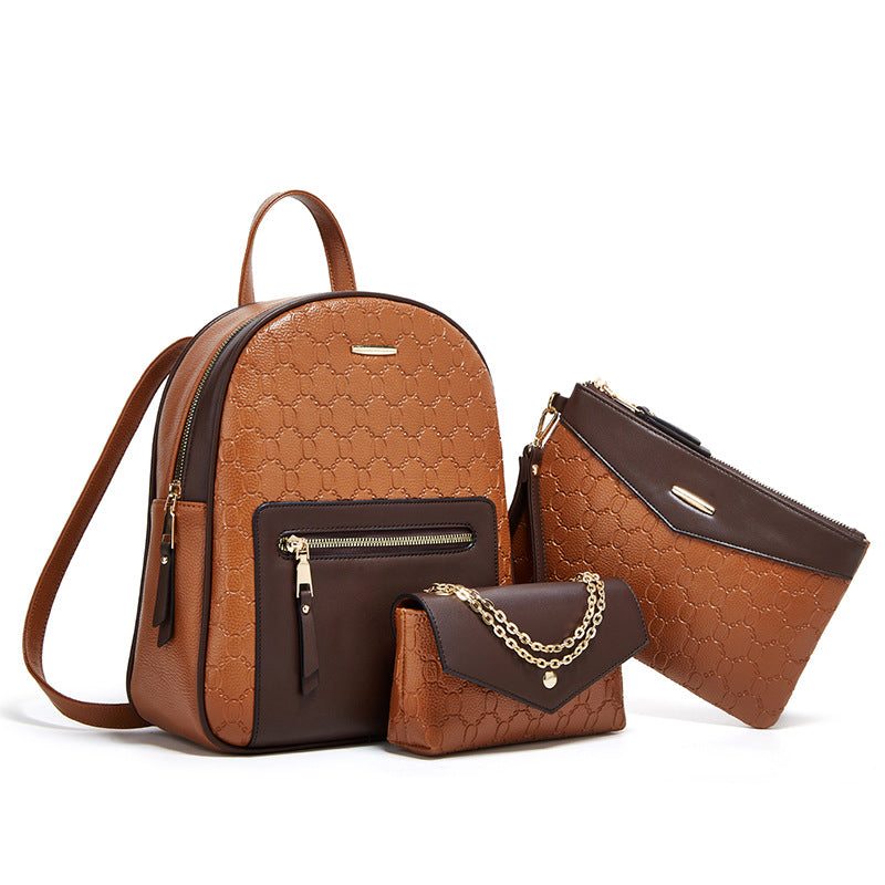 A backpack three-piece set mother and child bag fashion