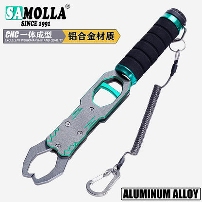 A Aluminum Fish Holder with Scale – Strong & Portable for Fishing