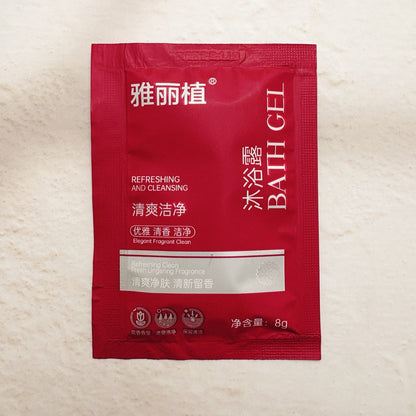 1000 pieces Free shipping by sea to Beirut White Tea Shampoo Body Wash Hotel Disposable Shampoo Body Wash Bag