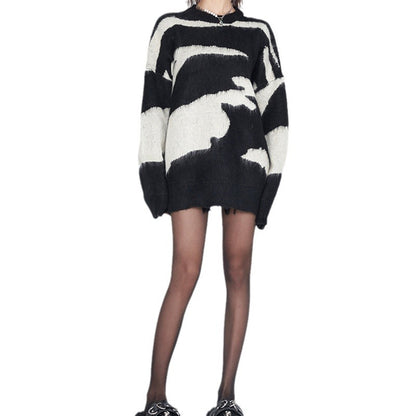 A loose knit sweater