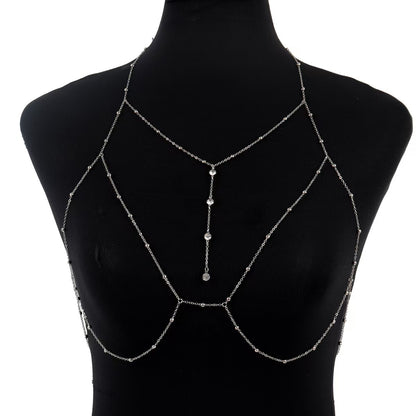 Breast Chain Body Chain Pure Lust Sexy Necklace Female Versatile Back Chain Spice Girl Suspender Bikini Accessories Chain Accessories