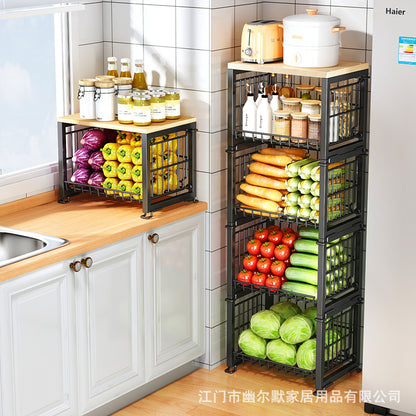 A basket rack storage rack