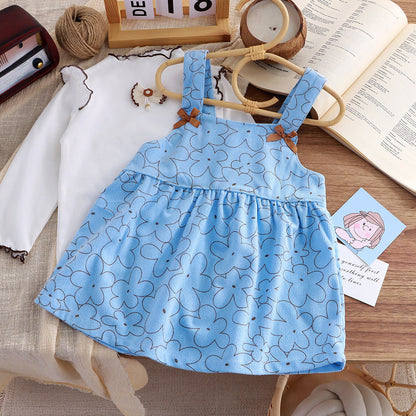 A] Children's spring dress casual princess style