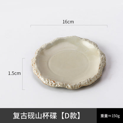 A creative ceramic cup and saucer