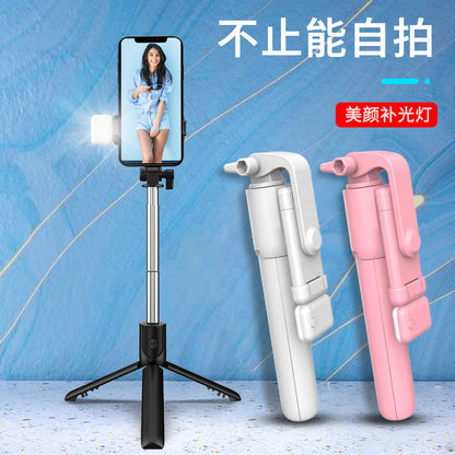 A Bluetooth selfie stick mobile phone holder