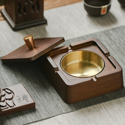 A ashtray solid wood high-end atmospheric grad