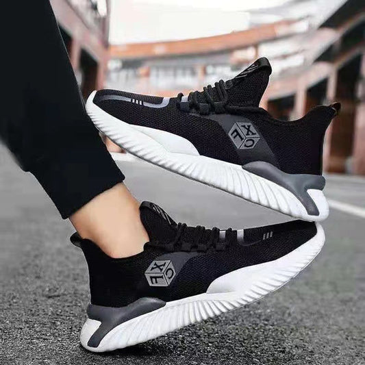A one-piece hair delivery factory direct sales men's Korean version comfortable casual cloth shoes mesh breathable sports shoes student runway shoes - Mixbatch