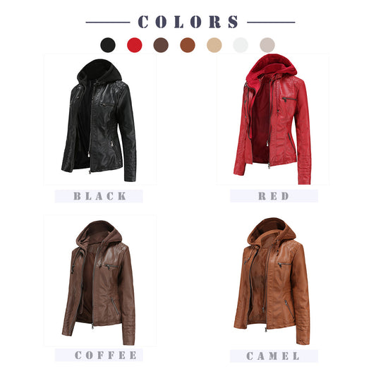 A Ladies PU Leather Jacket