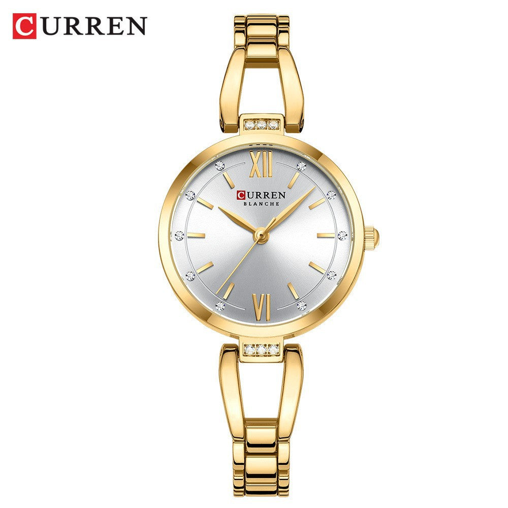 A 9092 Women's Watch Steel Bracelet with Watch Simple Ladies Quartz Bracelet Watch