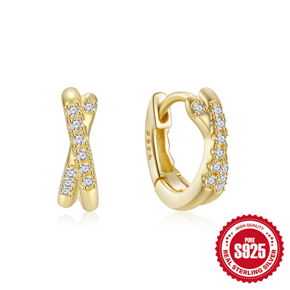 A S925 Sterling Silver Earrings Zircon