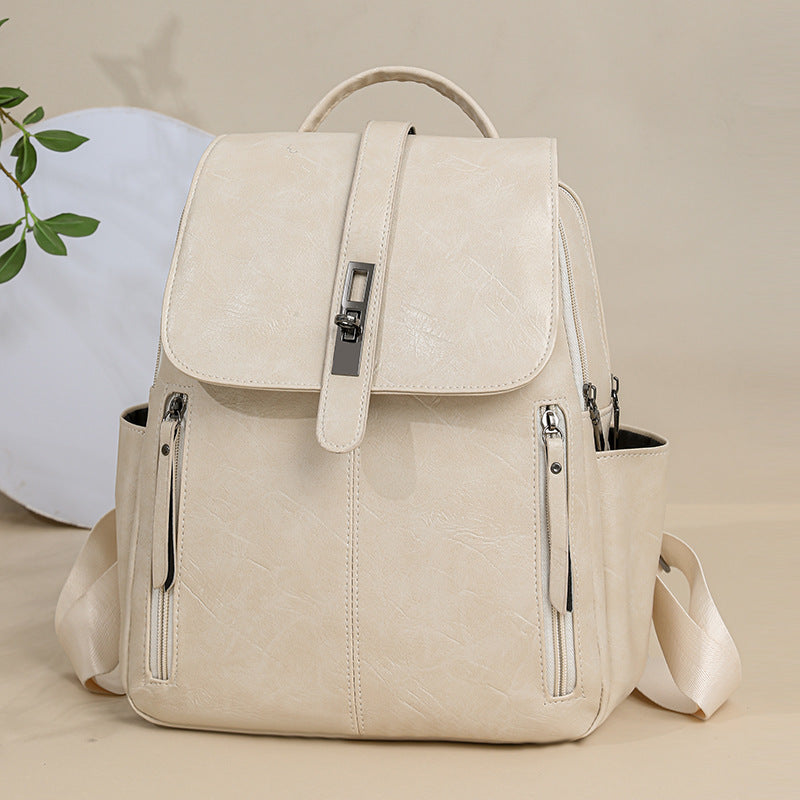 A backpack women's new retro casual old flower large capacity schoolbag backpack printing fashion trend line big bag
