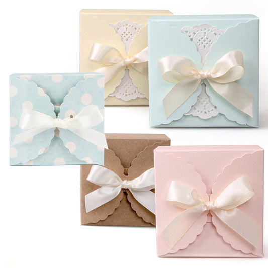 A Korean version of white cardboard soap flower handmade soap square gift box in stock simple baking candy folding small carton MOQ: 100PIECE - Mixbatch