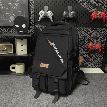 A Korean version ins new high-value trendy and cool contrasting backpack, couple light travel travel large-capacity backpack