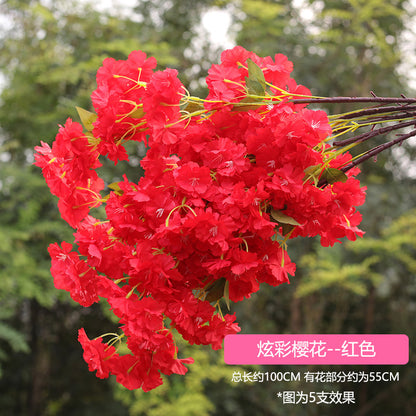 A simulated cherry blossom branch cherry blossom tree plastic wedding decoration peach blossom pear blossom indoor living room ceiling simulated flower fake flower