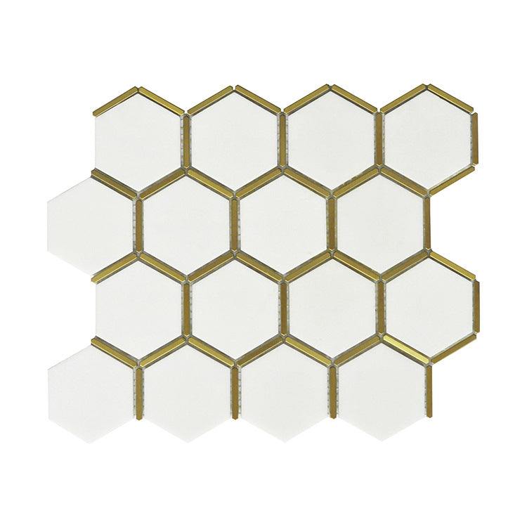 A metal stone mosaic wall tile