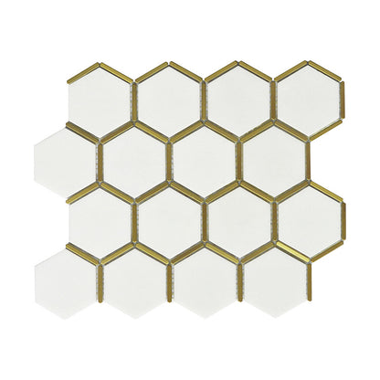 A metal stone mosaic wall tile