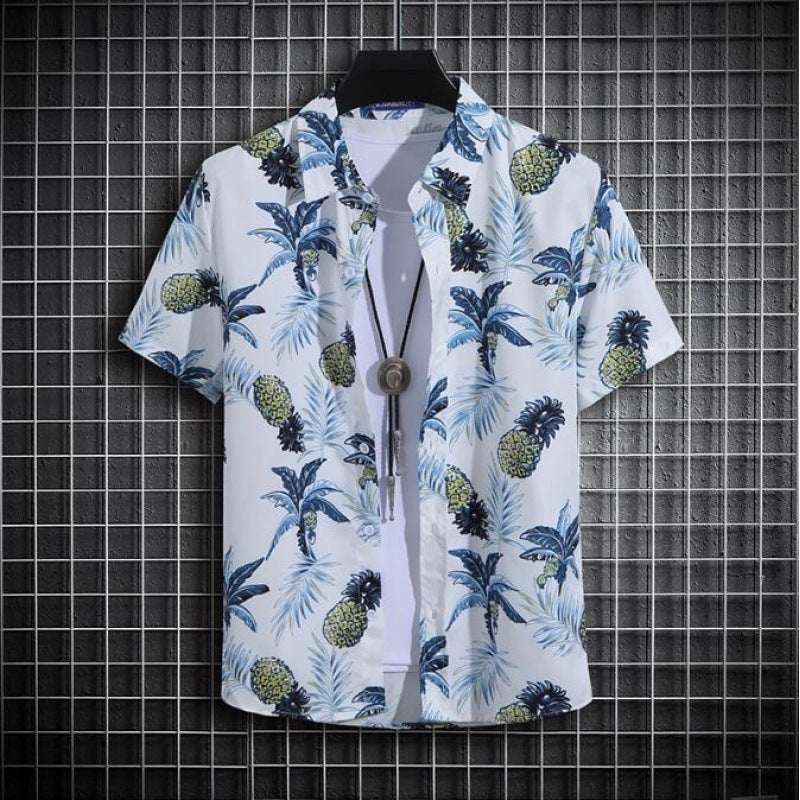 A short-sleeved printed shirt