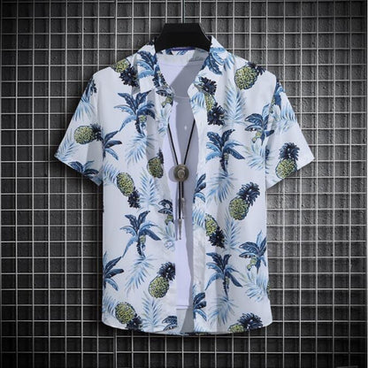 A short-sleeved printed shirt