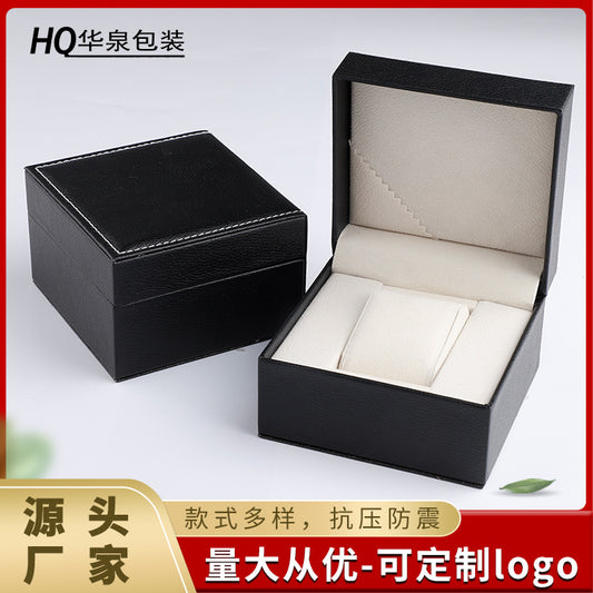 A directly from the manufacturer high-grade PU leather flip plastic embryo watch box Internet celebrity watch box - Mixbatch