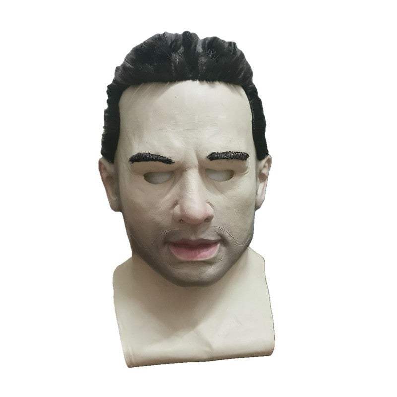A Breaking Bad old white mask bald old man latex hood Halloween Cosplay funny props