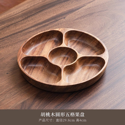 A walnut solid wood tray snack tray