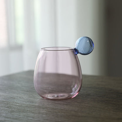 A ins wind colored glass creative water cup primary color glass coffee cup